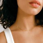 14K Gold/Silver Plated Shining Dots Choker Necklace