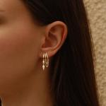 Trendy 14k Gold Plated Huggie Earrings for Women