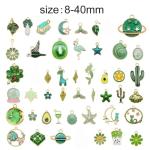 Julie Wang 30pcs Mixed Green Enamel Charms Set