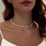 Elegant 14K Silver Tennis Necklace for Women