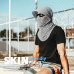 Light Gray UV Protection Balaclava with Wide Brim