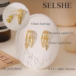 Trendy 14k Gold Plated Huggie Earrings for Women