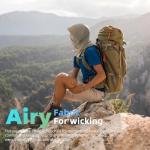 Light Gray UV Protection Balaclava with Wide Brim