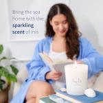 Inis Ocean-Fresh Scented Candle in Frosted Glass