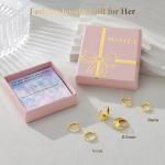 Gold Plated Small Huggie Hoop Earrings Set