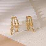 Trendy 14k Gold Plated Huggie Earrings for Women