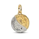 Sterling Silver Sun and Moon Medallion Charm