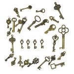 Vintage Skeleton Key Charm Set for DIY Jewelry