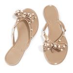 TYFLOVE Studded Jelly Thong Sandals for Women
