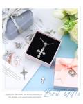 YETOOME 60 Pc Antique Silver Cross Charms Set