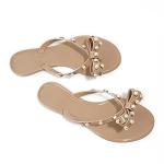 TYFLOVE Studded Jelly Thong Sandals for Women