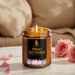 Fresh Cut Roses Scented Candle - 7oz Luxury Gift