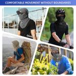 Light Gray UV Protection Balaclava with Wide Brim