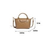 Mini Braided Leather Women's Handbag for Travel
