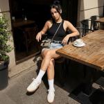 Vilanva Women's Lace Detail Trendy Casual Sneakers