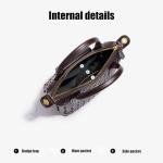 Mini Braided Leather Women's Handbag for Travel