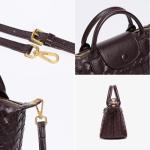 Mini Braided Leather Women's Handbag for Travel