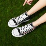 ZGR Women's Black High Top Canvas Sneakers