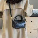 Mini Braided Leather Women's Handbag for Travel