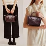 Mini Braided Leather Women's Handbag for Travel