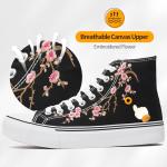 ZGR Women's Black High Top Canvas Sneakers