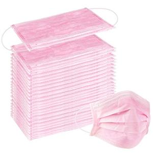 Stylish Pink Disposable 3-Ply Face Masks – 100 Pcs