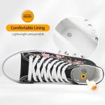 ZGR Women's Black High Top Canvas Sneakers