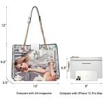 Dasein Women's Floral Tote and Shoulder Bag Set