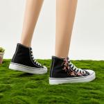 ZGR Women's Black High Top Canvas Sneakers