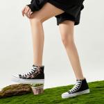 ZGR Women's Black High Top Canvas Sneakers