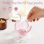 Pink Flower Ring Dish for Jewelry & Trinkets