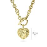 Gold-Tone Heart Pendant Necklace for Women