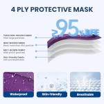 Fashionable 4 Ply Disposable Face Masks - 50 Pack