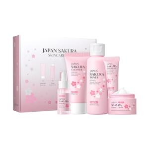 Sakura Skin Care Set: Cleanser, Toner, Serum