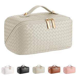 Khaki Large Travel Cosmetic Bag - Waterproof Organizer