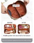 Khaki Large Travel Cosmetic Bag - Waterproof Organizer