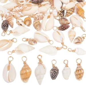 120pcs Shell Charms for Beach Jewelry Making