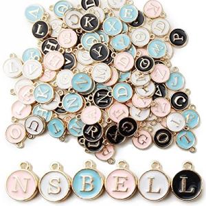 104PCS Double-Sided Alphabet Charms for Jewelry
