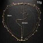 Gold Rhinestone Head Chain for Brides and Festivals