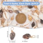 120pcs Shell Charms for Beach Jewelry Making