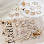 70 Pcs Vintage Crystal Knuckle Ring Set