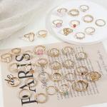 70 Pcs Vintage Crystal Knuckle Ring Set