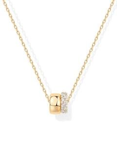 Dainty Two-Toned Gold Plated Pendant Necklace