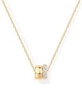 Dainty Two-Toned Gold Plated Pendant Necklace