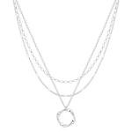 Layered Silver Choker Necklace Set for Women