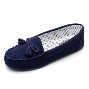 Navy Fancy Women's Moccasin Slippers