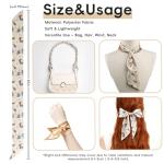 6 Pack Women's Multifunctional Boho Satin Scarves