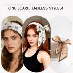 6 Pack Women's Multifunctional Boho Satin Scarves