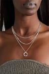Layered Silver Choker Necklace Set for Women
