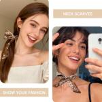 6 Pack Women's Multifunctional Boho Satin Scarves